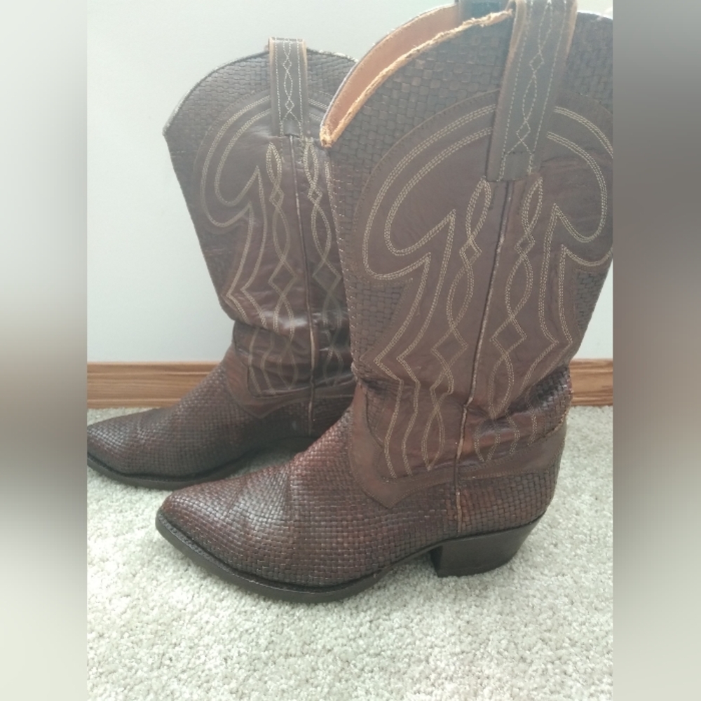 Mens Dan post 8863 81/2d woven leather boots